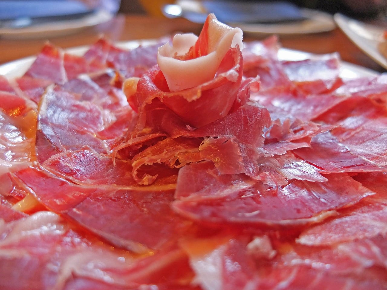 Iberico-Schinken geschnitten