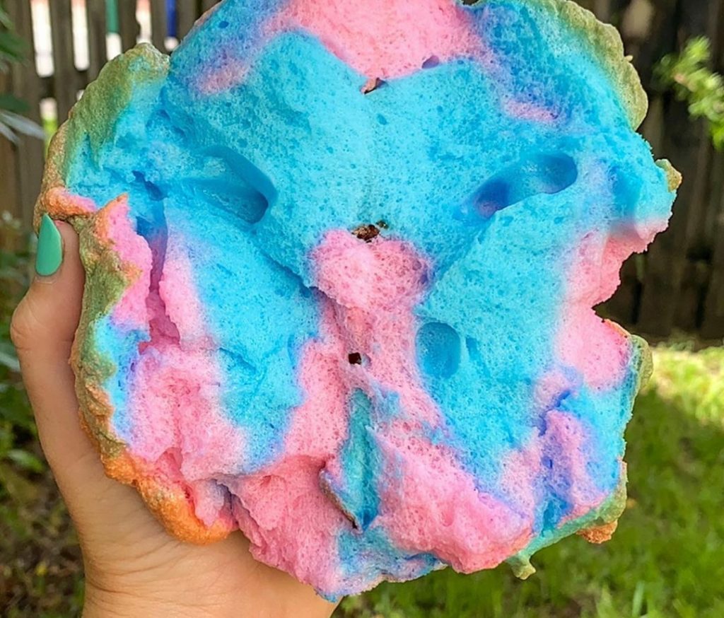pan de nube de colores