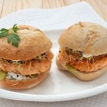 hamburguesa de salmón