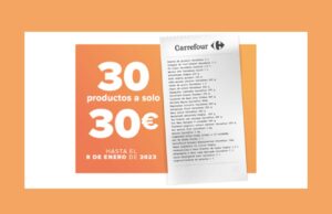 La lista de 30 euros de Carrefour lista de 30 euros