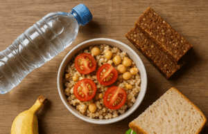 Alimentación saludable y sabrosa para una excursión en bicicleta